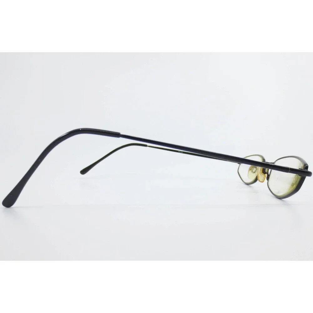 Modern Cougar M.Black Oval Eyeglasses Matte Black Metal Frames 53-20 39049